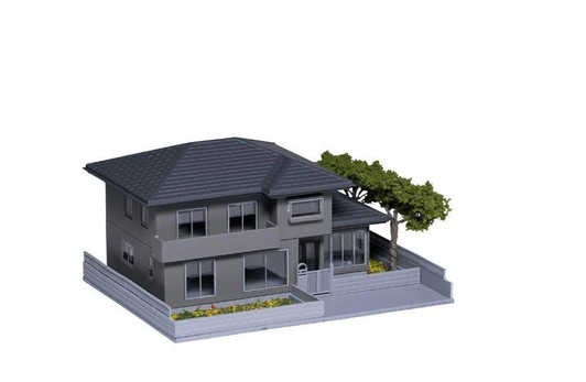 Kato 23-403D DioTown House with Garden 1 (Charcoal Gray) (N scale)