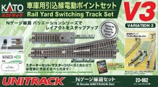 Kato 20-862 UNITRACK Variation V3 Rail Yard Switching Track Set (N scale)