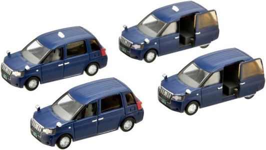  Tomytec The Car Collection Basic Set Select JPN Taxi Deep Blue (4 Cars) (N scale) 