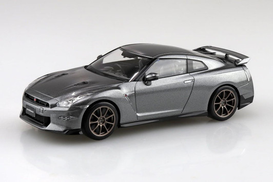  Aoshima RakuPla Snap Kit NISSAN R35 NISSAN GT-R 2024 Dark Metal Grey Plastic Model 