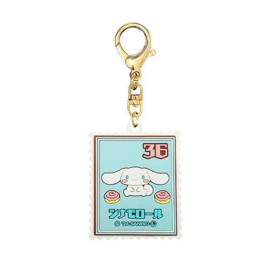  OST Sanrio C Retro Stamp Rubber Keychain Cinnamoroll 