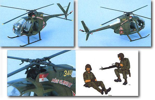  DRAGON 1/35 OH-6A Cayuse Helicopter w/Crew Plastic Model 