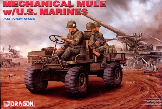  DRAGON 1/35 Mechanical Mule w/US Marines Plastic Model 