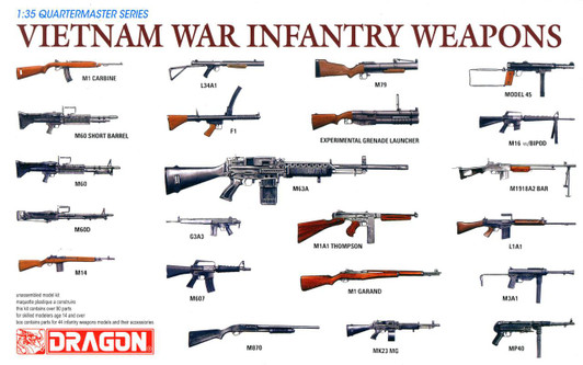  DRAGON 1/35 Vietnam War Infantry Weapons Plastic Model 