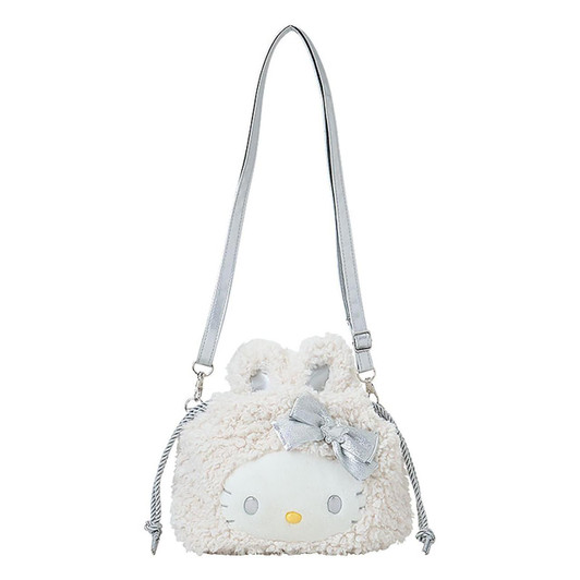  Sanrio Hello Kitty 2-Way Drawstring Shoulder Bag (Fluffy Snow Rabbit) 129721 