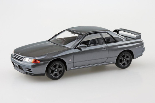  Aoshima RakuPla Snap Kit No.14-GG Nissan R32 Skyline GT-R (Gun Gray Metallic) Plastic Model 