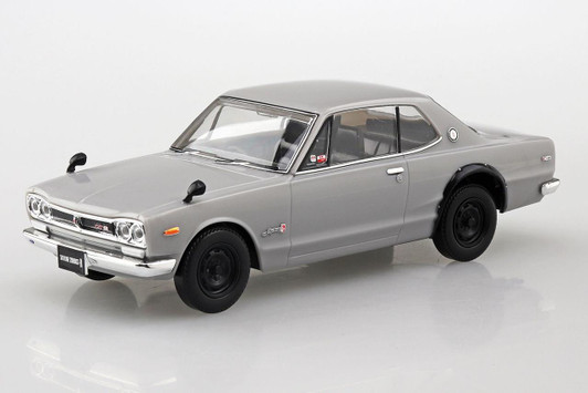  Aoshima RakuPla Snap Kit No.16-SV Nissan C10 Skyline 2000GT-R (Silver) Plastic Model 