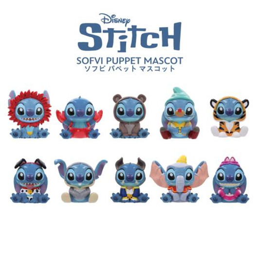 Ensky Stitch In Costume Soft Vinyl Puppet Mascot Complete Box Set 