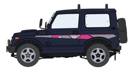  Hasegawa 1/24 Suzuki Jimny (JA11-3) w/Base Carrier Plastic Model 