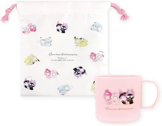  T's Factory Sanrio Placup And Drawstring Bag Set Hagucco 