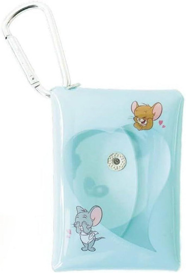  T's Factory Tom And Jerry Carabiner Snap Clear Pouch Heart / Mint 