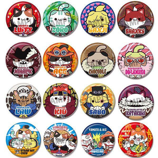 Megahouse MegaHouse MEGA CAT PROJECT ONE PIECE Nyan Piece Nya-n! Tin Badge Collection (BOX 16 Pcs.) 