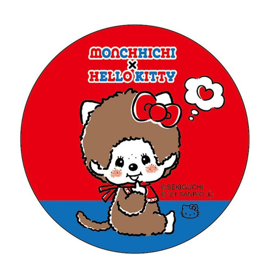  Kcompany Monchhichi Hello Kitty Can Badge (Sitting) 