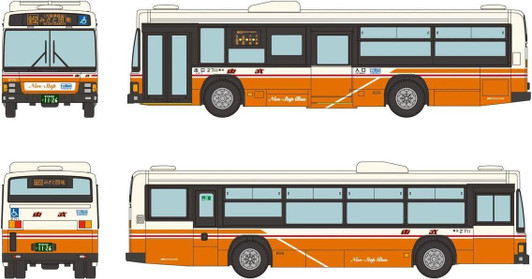  Tomytec Bus Collection Tobu Bus Central Goodbye V8 Erga (N scale) 