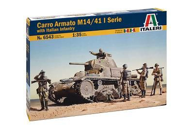 Platz 1/35 WW.II Italian Army Carro Armato M14/40 Serie I Italian Infantry Figure Plastic Model