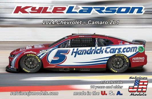  Platz 1/24 Kyle Larson #5 Hendrick Motorsports 40th Anniversary Marking Chevrolet Camaro ZL1 NASCAR 2024 Plastic Model 