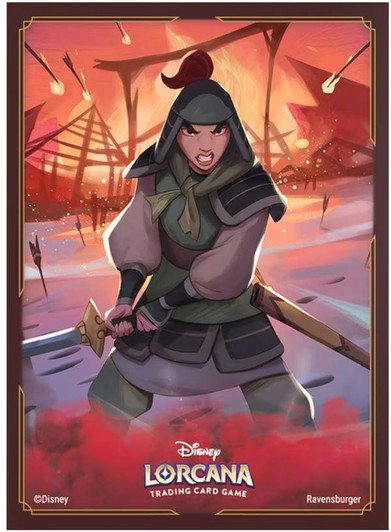 Takara Tomy Disney Lorcana TCG Japanese Version Official Mulan Soldier In Training Card Sleeve 65pcs