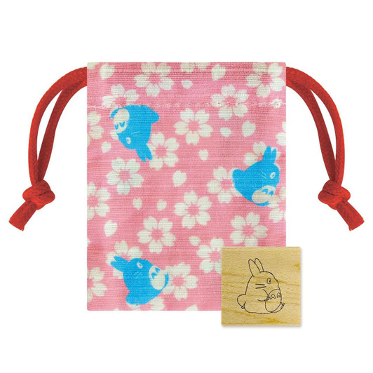 Beverly Drawstring Pouch Stamp Medium Totoro and Sakura (My Neighbor Totoro) 