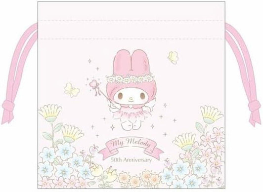 T's Factory My Melody Ribbon Flat Drawstring Bag Anniversary Fairy 