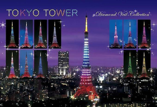  Apollo-sha 48-712 Jigsaw Puzzle Tokyo Tower Diamond Veil Collection. (300 Pieces) 