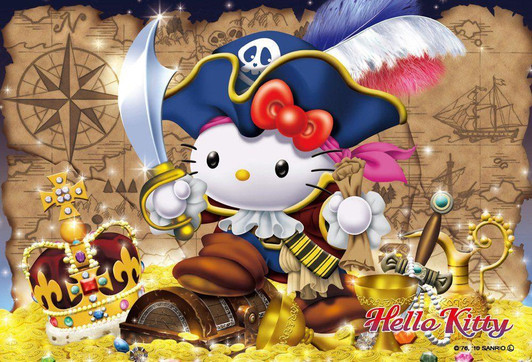  Beverly M108-099 Jigsaw Puzzle Hello Kitty's Pirates Treasure (108 Pieces) 