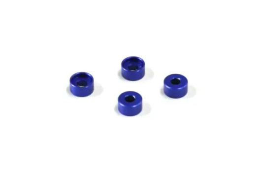 Kyosho MZW418-25B Al Friction Mount Collar(2.5mm/Blue/4pcs)
