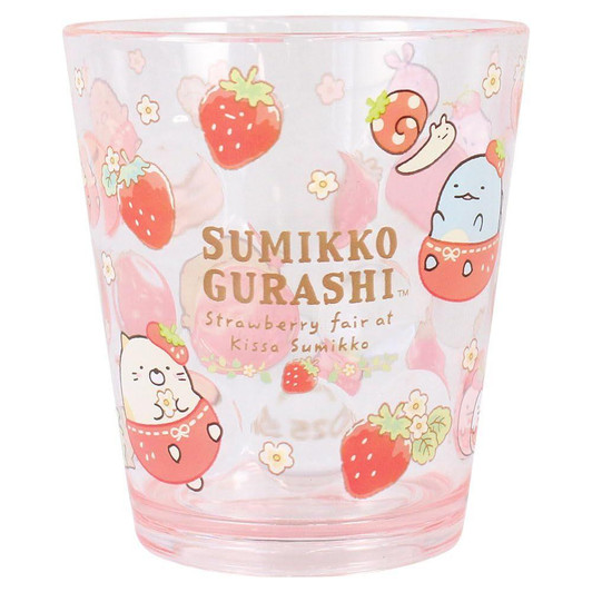  T's Factory Sumikko Gurashi Dot Tumbler Strawberry Fair / Flower 