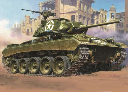  Platz 1/35 WWII US Army Light Tank M24 Chaffee 