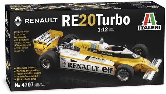  Platz 1/12 Renault F1 RE20 Turbo (Japanese Manual Included) Plastic Model 