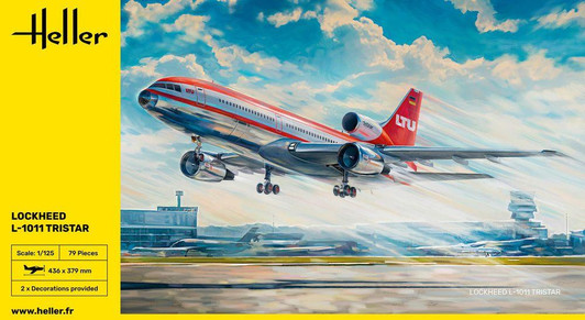 Heller 1/125 Lockheed L-1011 Tristar LTU International Plastic Model 