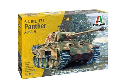  Platz 1/35 WW.II German Army Sd.Kfz 171 Panther Type A With Belt Tracks And 6 Decal Options Plastic Model 