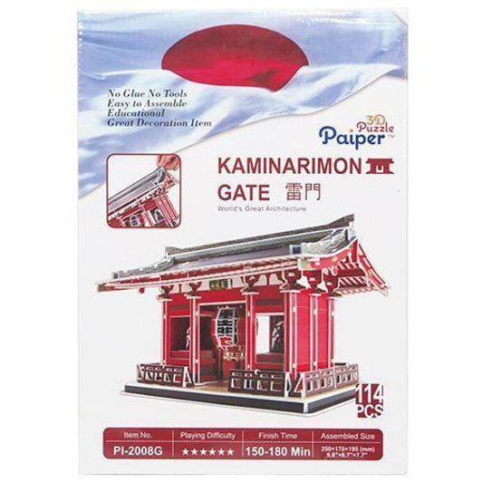 Other PI-2008G Heart Art Collection Jigsaw Puzzle 3D Craft Model Kaminarimon (Japan) (120 Pieces) 