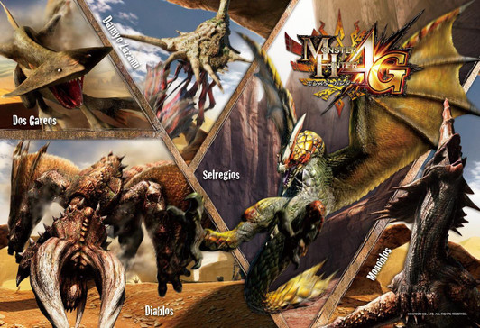 Ensky 300-976 Jigsaw Puzzle Monster Hunter 4G Monsters that inhabit the old desert (300 Pieces)