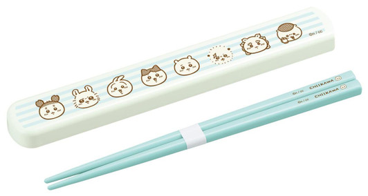  OSK Chiikawa Pull-Lid Chopsticks Box Set 19.5 cm 