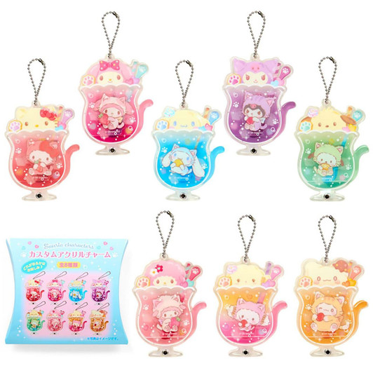  Sanrio Secret Custom Acrylic Charm (Cat Soda Design) Characters (SINGLE RANDOM) 