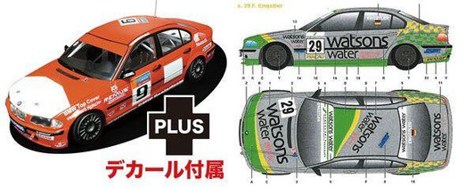  Platz 1/24 BMW320i E46 2001DTCC Winner 2002 Macau Guia Race Team Schubert #29 w/Decals Plastic Model 