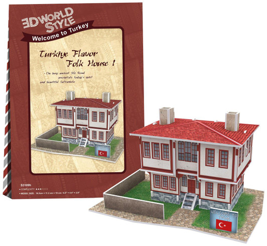 Other 3D Puzzle 3D Craft Model World Style Turkey House Heart Art Collection (26 Pieces) 