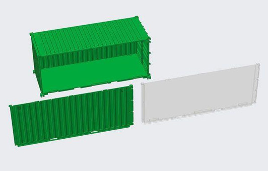  Fujimi 1/24 Car NEXT Series No.1001 20ft Container (Green) Plastic Model 