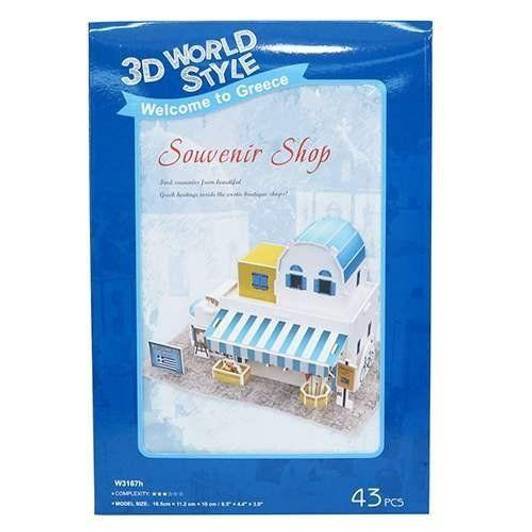 Other Heart Art Collection Jigsaw Puzzle 3D Puzzle 3D Craft Model Greece Shop (43 Pieces) 