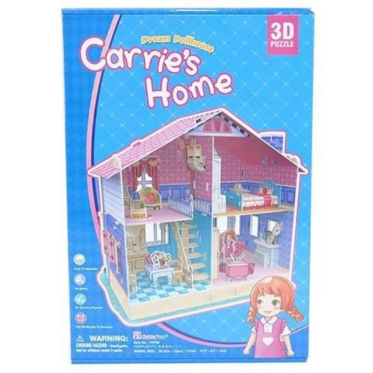 Heart Art Collection Jigsaw Puzzle 3D Puzzle 3D Craft Model Dollhouse: Carrie's Home (93 Pieces)