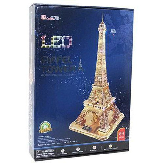 Heart Art Collection Jigsaw Puzzle 3D Puzzle 3D Craft Model  Eiffel Tower (World Heritage: France, Paris) (LED Special Edition) (89 Pieces)