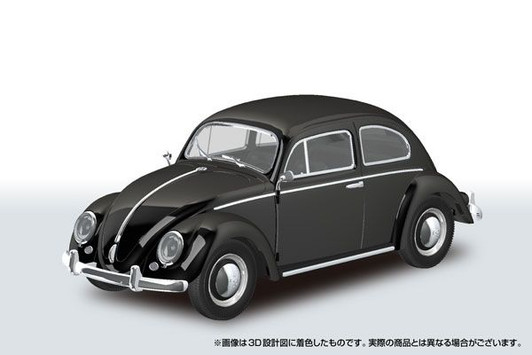 Aoshima 1/32 RakuPla Snap Kit No.20-BK Volkswagen Beetle (Black) Plastic Model