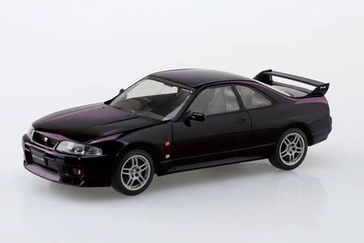 Aoshima 1/32 RakuPla Snap Kit No.21-MP Nissan R33 Skyline GT-R (Midnight Purple) Plastic Model