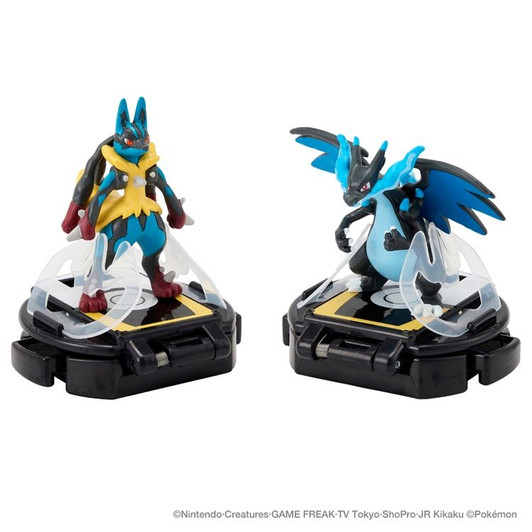Pokemon Center Original Pokemon Center Original Moncolle Battle Set Mega Lucario VS Mega Charmeleon X  Figure Plastic Model