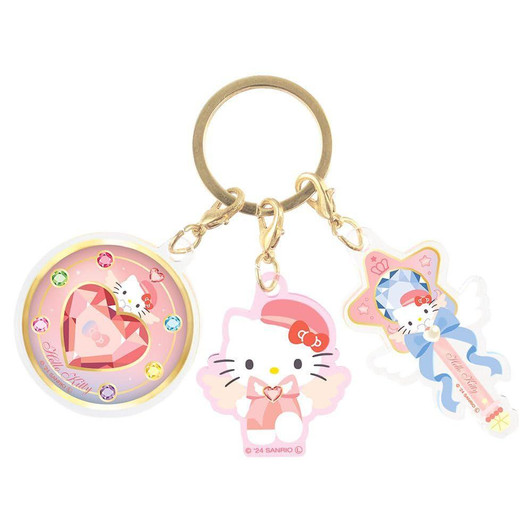  T's Factory Sanrio Three Charm Keychain Magical Jewelry / Kitty 