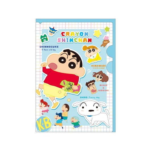  T's Factory Crayon Shin-chan Horizontal Pocket Clear File Sticker 