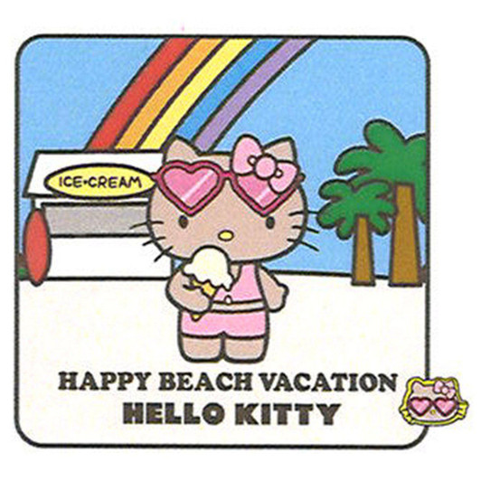 Other Mini Hand Towel Sanrio Happy Beach Vocation Hello Kitty Blue 
