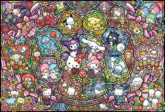 Beverly Jigsaw Puzzle Sanrio Characters Stained Glass (1000 Pieces) 