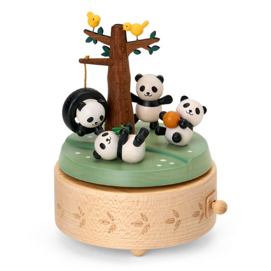  Sanrio Wooden Music Box - Playful Pandas 