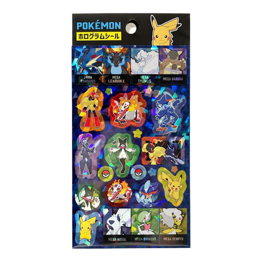  Pokemon Center Original Hologram Stickers Mega Evolution Series 